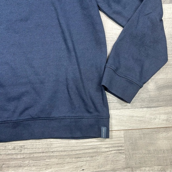 Perry Ellis Men's Navy-Blue Quarter Zip Sweater - Picture 2 of 5